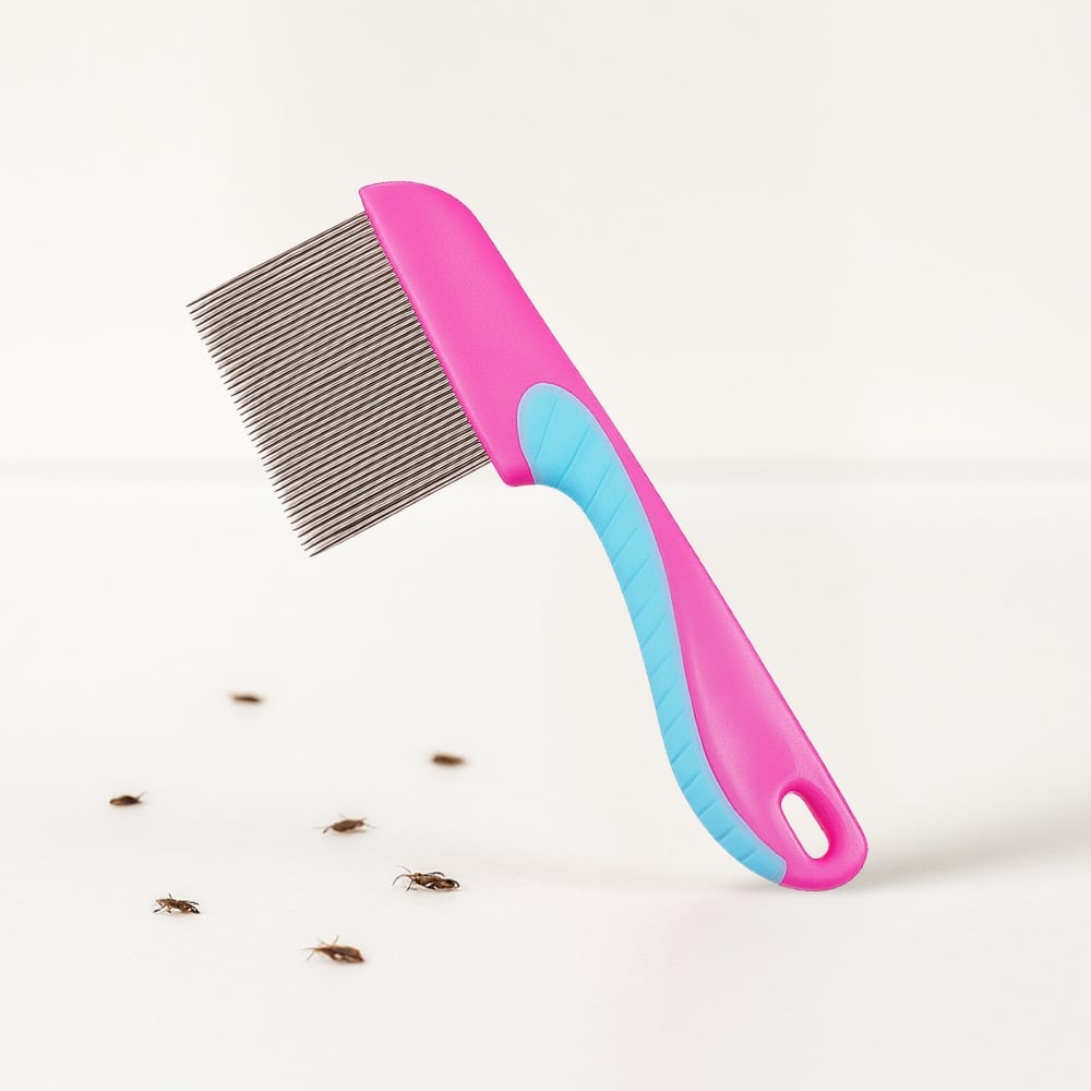 Picture of Long Non slip Handle Short Stainless Steel Hair Lice(1pcs)