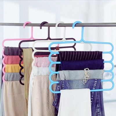 Picture of Five -layer drying rack hanger Multi -layer silk scarf 5 -layer pants rack wardrobe hanging pants hanger scarf tie hanging rack(3pcs)