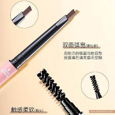 Picture of LAMEILA FOR SOFT MIST BROW FEEL WATERPROOF DOUBLE HEAD EYEBROW PENCIL DEEP BLACK 1PCS