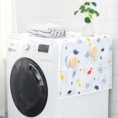 Picture of PEVA refrigerator cover cloth dust cover refrigerator hanging bag storage bag dustproof cloth fabric storage bag home single door(1pcs)