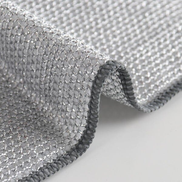 Picture of "singel Silver wire dishwashing cloths, non-stick oil cleaners, steel wire rags, dish and kitchen cleaning towels"(1pcs)