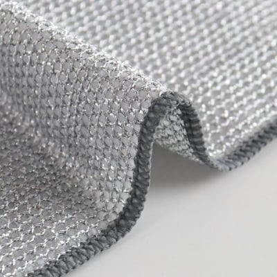 Picture of "singel Silver wire dishwashing cloths, non-stick oil cleaners, steel wire rags, dish and kitchen cleaning towels"(1pcs)