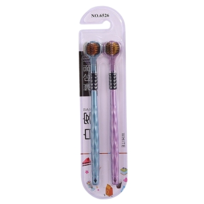 Picture of Three-Sided Soft Bristle Toothbrush | 3D Manual Adult Toothbrush with Tongue Scraper 1PCS