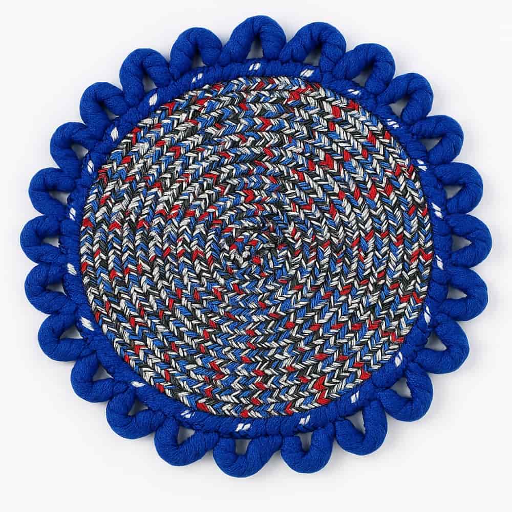 Picture of Best Quality Colorful Multi-Color Table Mat Set – 3 Pcs Round 20cm for Dining & Kitchen Déco