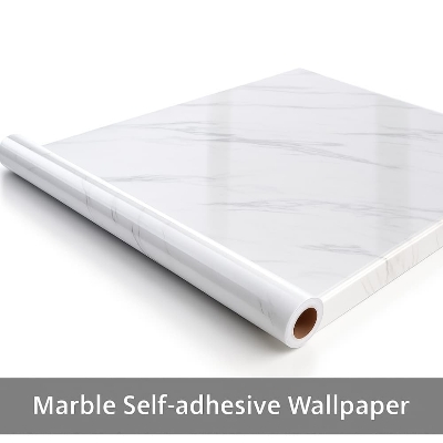 Picture of Marble PVC Self-Adhesive Waterproof Wallpaper – Kitchen Cabinet & Furniture Renovation (Jazz white ) - 5 Meter