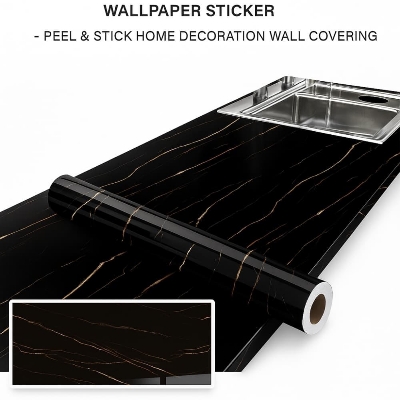Picture of Self Adhesive Waterproof Wallpaper Sticker – Peel & Stick Home Decoration Wall Covering- 5 Meter