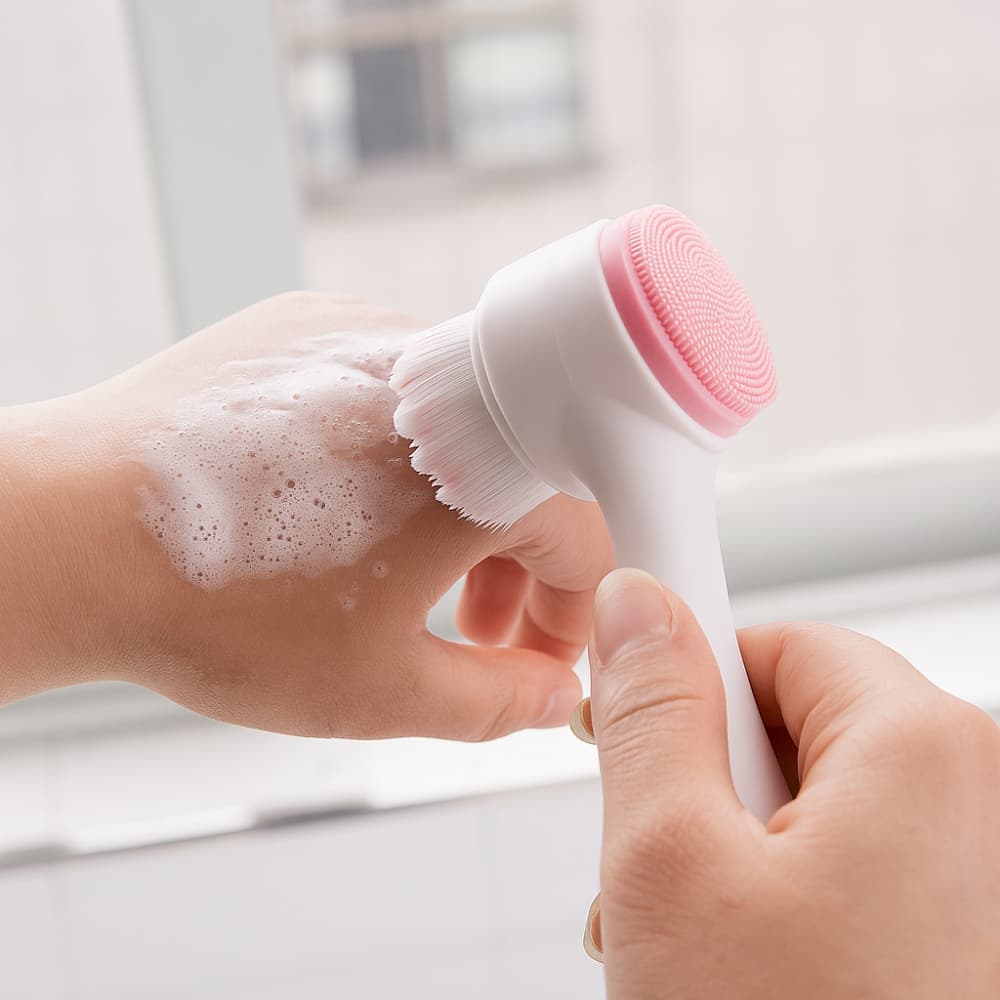 Picture of Silicone 3D Face Cleansing Brush – Double-Sided Soft Wool & Makeup Remover Tool