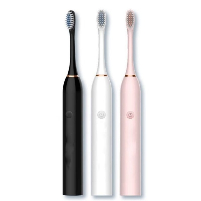 Picture of Battery Type Electric Toothbrush For Adults Children Ultrasonic Automatic Whitening IPX7 Waterproof 3/1 Brush Head