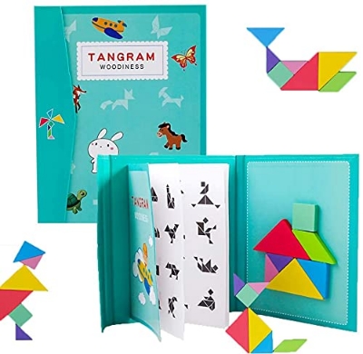 Picture of Tangram Magnetic Wooden Game Children best quality