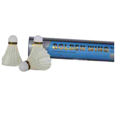 Picture of Golden Wing Superior Grade Badminton Nylon Shuttle Cock Racket Feathers 6 pcs
