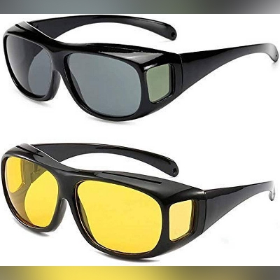 Picture of High Quality Night Vision & HD Polarized Anti-Glare Sun Glass – 2 pieces - Sun Glass For Men