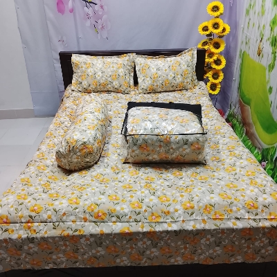 Picture of 5 In 1 Combo Twill Cotton  Comforter Set ( King Size).   CFS-273