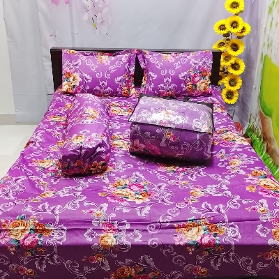 Picture of 5 In 1 Combo Twill Cotton  Comforter Set ( King Size).   CFS-274