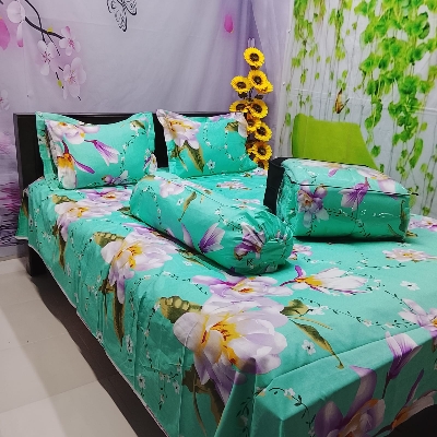 Picture of 5 In 1 Combo Twill Cotton  Comforter Set ( King Size).   CFS-286