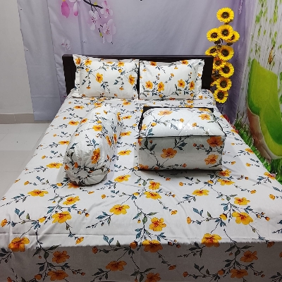 Picture of 5 In 1 Combo Twill Cotton  Comforter Set ( King Size).   CFS-306