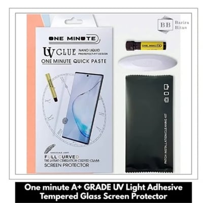 Picture of For One Plus 6 (High Quality) UV Tempered Glass Curved Full Cover Screen Protector
