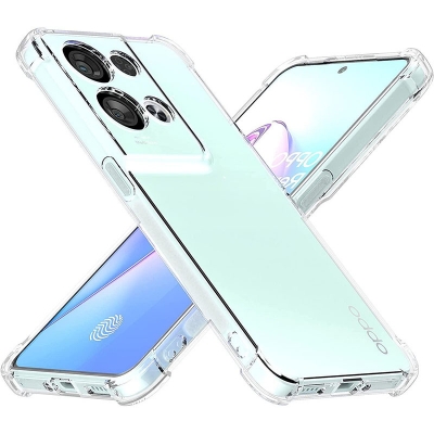 Picture of for Oppo Reno 8 5G Silicone Airbag cover Shockproof Transparent Protective Clear Back Cover TPU Case