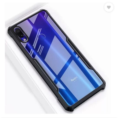 Picture of for Xiaomi Redmi 7 / y3 - Transparent and Black Back Cover