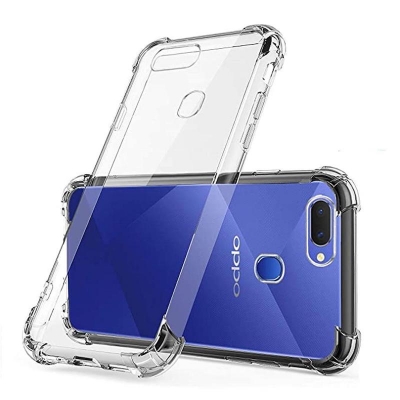 Picture of For "Oppo A7, A7n, AX7, A5s, A11k, A12" Silicone Shock Proof Hard Back Soft Air Corner Bumper Anti-Scratch Cover Case for "Oppo A7, A7n, AX7, A5s, A11k, A12" (Transparent cover)