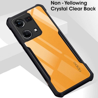 Picture of For Oppo F21 Pro 4G / Oppo Reno 7 4G Edge-Reinforced Shockproof Cushion Back Clear Hybrid Transparent Hard Cover Casing