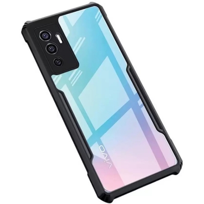 Picture of for Vivo v23e 4g/5g, vivo y75 4g (Clear, Black) Back Cover