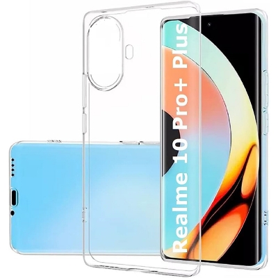 Picture of For Oppo Realme 10 Pro Plus (pro +) - IMPT Premium Silicone Case Crystal Clear Soft Transparent Flexible Protective Mobile Phone Back Cover