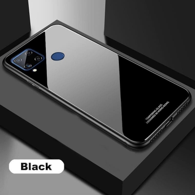 Picture of For Realme C15 Glass Case Phone Back Cover