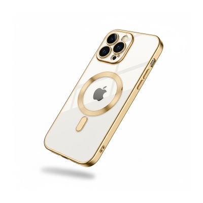 Picture of For iPhone 14 / 14 Pro/ 14 Pro Max / 13 / 13 Pro / 13 Pro Max / 12 / 12 Pro / 12 Pro Max / 11 Pro Max / 11 Pro / 11 - Charging Magnetic Plating Clear -fall Phone Case