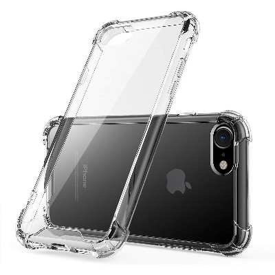 Picture of For Iphone 8 Slim Transparent anti shock side bumper corner 4D Crystal clear camera cutting cover