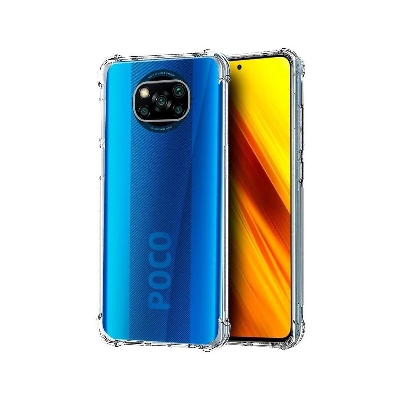 Picture of For Xiaomi Poco X3, Poco X3 NFC, Poco X3 Pro, Silicone Shock Proof Hard Back Soft Air Corner Bumper Anti-Scratch Cover Case for Xiaomi Poco X3, Poco X3 NFC, Poco X3 Pro, (Transparent cover)