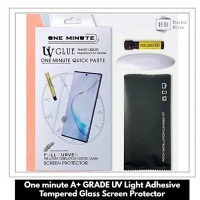 Picture of For one Plus 7 (High Quality) UV Tempered Glass 3D Curved Full Cover Screen Protector