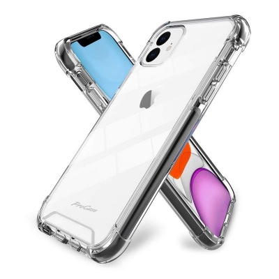 Picture of For Apple iPhone 12 Camera Protection Premium Silicone Case Crystal Clear Soft TPU Ultra-Thin Transparent Flexible Protective Mobile Phone Back Cover