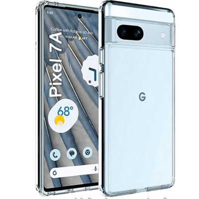 Picture of Google Pixel 7a Flexible Clear Transparent Soft TPU Back Case Cover