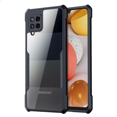 Picture of For Samsung Galaxy A12 / Samsung Galaxy M12 / Samsung Galaxy F12 -Cushion Back Cleat Hard Cover Casing - Phone Back Cover - Phone