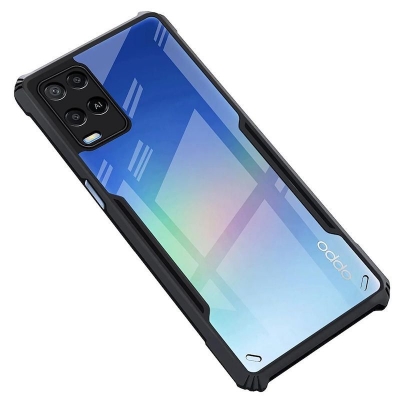 Picture of For Oppo A54 Edge-Reinforced Shockproof Cushion Back Clear Hybrid Transparent Hard Cover Casing