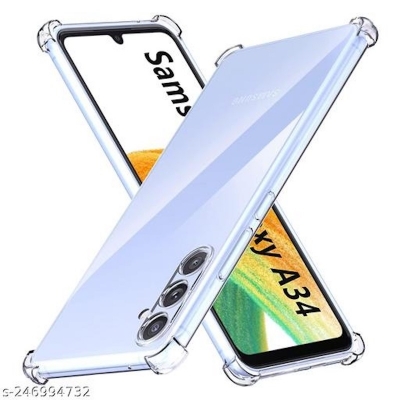 Picture of Samsung Galaxy A34 5G Soft TPU Clear Transparent Shockproof Airbag Back Cover Case