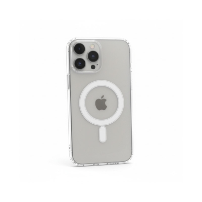 Picture of For iPhone 15 Pro Max Anti Yellow Magsafe Magnetic Wireless Charging Case Clear Transparent Shockproof Back Cover