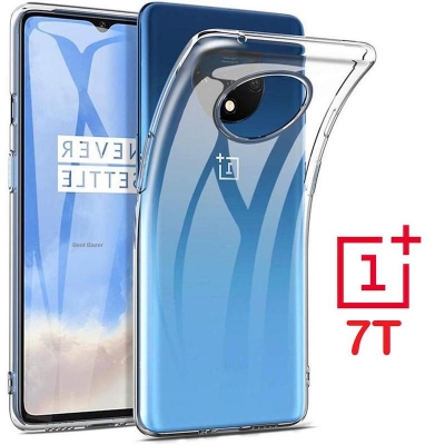 Picture of OnePlus 7T (1+7T) Luxury Shockproof Silicone Clear Airbag TPU Transparent Protective Cover
