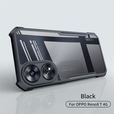 Picture of For Oppo Reno 8T 4G Mobile Cover Edge-Reinforced Shockproof Cushion Back Clear Hybrid Transparent Hard Cover Casing