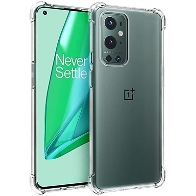 Picture of For OnePlus 9 Pro Transparent 6D Crystal silicone Bumper case antiShock corner Clear back cover