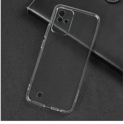 Picture of Realme Narzo 50i Premium Silicone Case Crystal Clear Soft TPU Ultra-Thin Transparent Flexible Protective Mobile Phone Back Cover