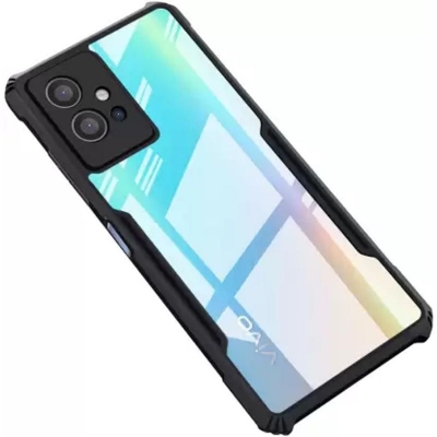 Picture of For Vivo T1 5G / Vivo Y75 5G / Vivo Y55 5G Mobile Cover Edge-Reinforced Shockproof Cushion Back Clear Hybrid Transparent Hard Cover Casing