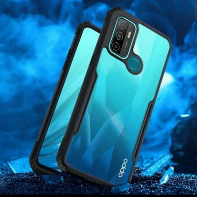 Picture of For Oppo A53 / Oppo A33 / Oppo A32 ( 2020 ) Edge-Reinforced Shockproof Cushion Back Clear Hybrid Transparent Hard Cover Casing