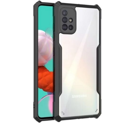 Picture of for Samsung Galaxy A71 (Black, Camera Bump Protector) Back Cover