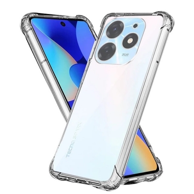 Picture of For spark 10 pro Fashionury Transparent Back Case Cover (Soft & Flexible & Camera Protection Back Case)