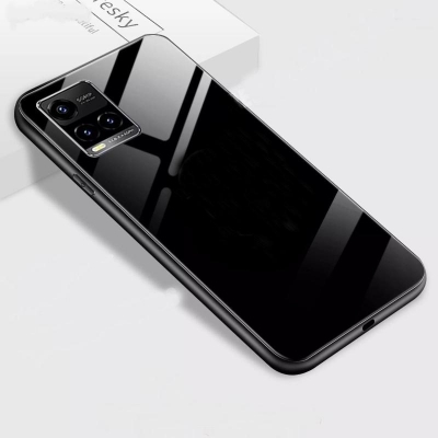 Picture of Vivo Y21 /Y21T/ Y33S Luxurious Glass Back Case Cover Solid Inbuilt Complete Camera Protection & Anti-Slip Grip Stunning Design
