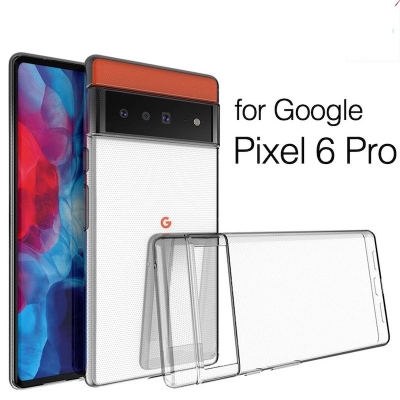 Picture of For Google Pixel 6 Pro Silicone Case Crystal Clear Soft TPU Ultra-Thin Transparent Flexible Airbag Protective Back Case