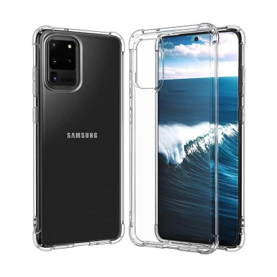 Picture of Samsung Galaxy S20 Ultra Premium Silicone Case Crystal Clear Soft TPU Ultra-Thin Transparent Flexible Protective Mobile Phone Back Cover