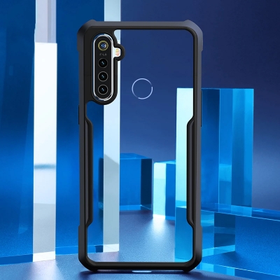 Picture of For Realme 5 / Realme 5i / Realme 6i Shockproof TPU Bumper Clear Acrylic Mobile Phone Case For Realme 5i Back Cover