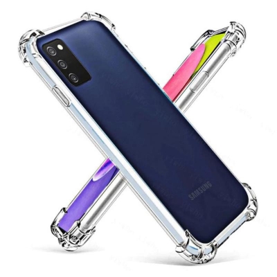 Picture of For Samsung Galaxy A03s Transparent 6D Crystal silicone Bumper case antiShock corner Clear back cover